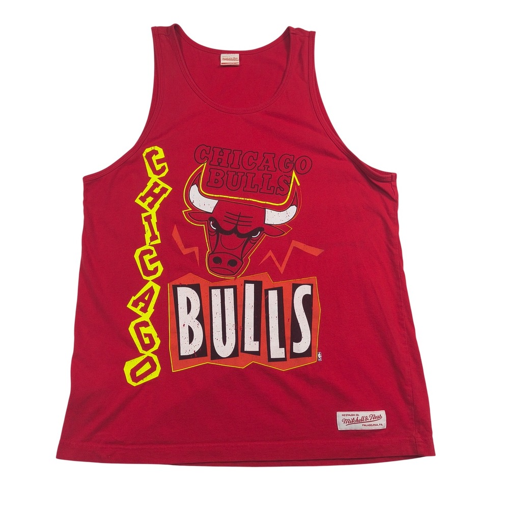 Mitchell & Ness Chicago Bulls Tank Top Mens Large Red NBA Basketball Sleeveless